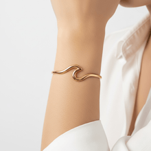 Wave Open Bangle Bracelet