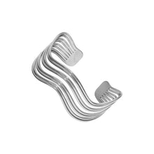 Wavy Line Open Bangle Bracelets