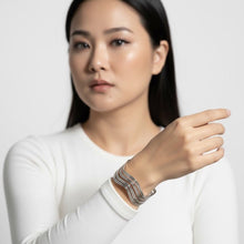 Wavy Line Open Bangle Bracelets