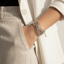 Weave Cut Bangle Bracelet