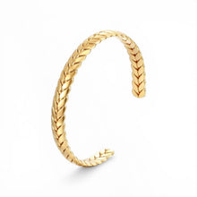 Wheat Open Bangle Bracelet