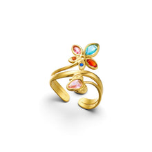 Wild Flower Adjustable Ring Ring