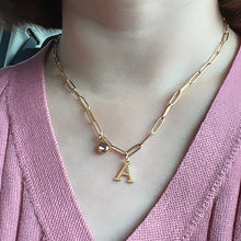 Alphabet Birthstone Paperclip Necklace Gold (V-Z) Necklaces