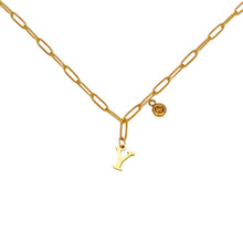 Alphabet Birthstone Paperclip Necklace Gold (V-Z) Necklaces