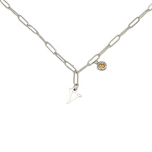 Alphabet Birthstone Paperclip Necklace Silver (V-Z) Necklace