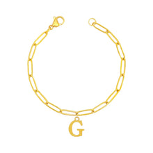 Alphabet Paperclip Bracelet Gold (A-M) Bracelet