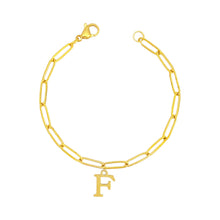 Alphabet Paperclip Bracelet Gold (A-M) Bracelet