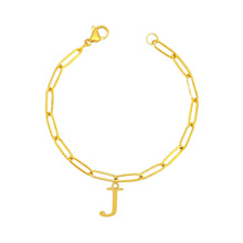 Alphabet Paperclip Bracelet Gold (A-M) Bracelet