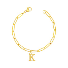 Alphabet Paperclip Bracelet Gold (A-M) Bracelet