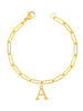 Alphabet Paperclip Bracelet Gold (A-M) Bracelet