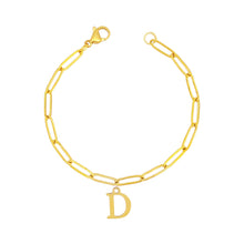 Alphabet Paperclip Bracelet Gold (A-M) Bracelet