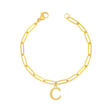 Alphabet Paperclip Bracelet Gold (A-M) Bracelet