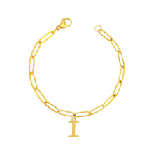 Alphabet Paperclip Bracelet Gold (A-M) Bracelet