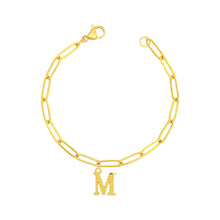 Alphabet Paperclip Bracelet Gold (A-M) Bracelet
