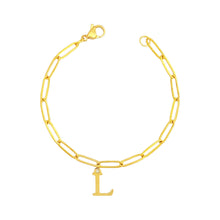 Alphabet Paperclip Bracelet Gold (A-M) Bracelet