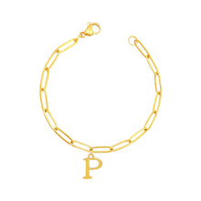 Alphabet Paperclip Bracelet Gold (N-Z) Bracelet