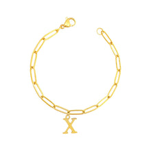Alphabet Paperclip Bracelet Gold (N-Z) Bracelet