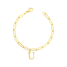 Alphabet Paperclip Bracelet Gold (N-Z) Bracelet