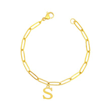 Alphabet Paperclip Bracelet Gold (N-Z) Bracelet