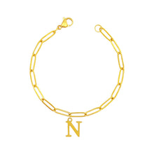 Alphabet Paperclip Bracelet Gold (N-Z) Bracelet