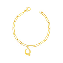 Alphabet Paperclip Bracelet Gold (N-Z) Bracelet