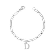 Alphabet Paperclip Bracelet Silver (A-M) Bracelet