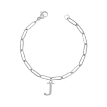 Alphabet Paperclip Bracelet Silver (A-M) Bracelet