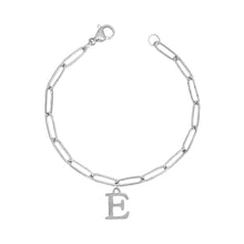 Alphabet Paperclip Bracelet Silver (A-M) Bracelet