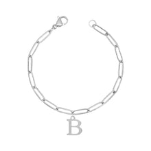 Alphabet Paperclip Bracelet Silver (A-M) Bracelet