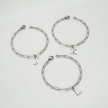 Alphabet Paperclip Bracelet Silver (N-Z) Bracelet