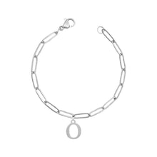Alphabet Paperclip Bracelet Silver (N-Z) Bracelet