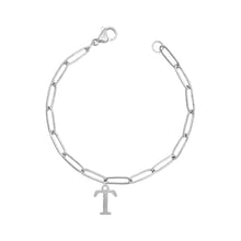 Alphabet Paperclip Bracelet Silver (N-Z) Bracelet