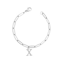 Alphabet Paperclip Bracelet Silver (N-Z) Bracelet