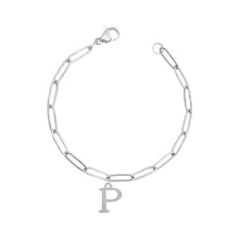 Alphabet Paperclip Bracelet Silver (N-Z) Bracelet