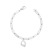 Alphabet Paperclip Bracelet Silver (N-Z) Bracelet