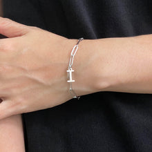 Alphabet Paperclip Bracelet Silver (N-Z) Bracelet