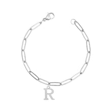 Alphabet Paperclip Bracelet Silver (N-Z) Bracelet