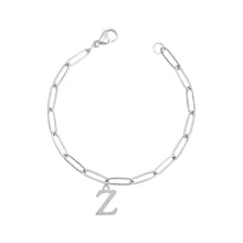 Alphabet Paperclip Bracelet Silver (N-Z) Bracelet