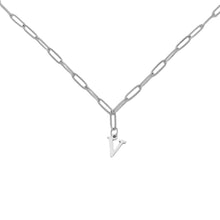 Alphabet Paperclip Necklace Silver Necklaces