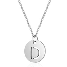 Initial Necklace Silver D
