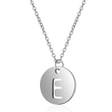 Initial Necklace Silver E