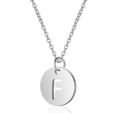 Basic Initial Necklace Silver F