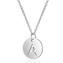 Initial Necklace Silver A