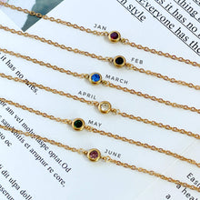 Birthstone Bracelet Cable Chain (Jan - June) Bracelets