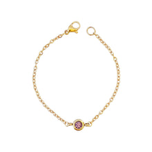 Birthstone Bracelet Cable Chain (Jan - June) Bracelets