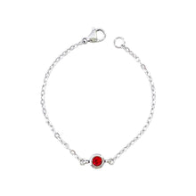 Cable Chain Birthstone Bracelet (July - Dec) Bracelets