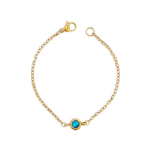 Cable Chain Birthstone Bracelet (July - Dec) Bracelets