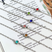 Cable Chain Birthstone Bracelet (July - Dec) Bracelets