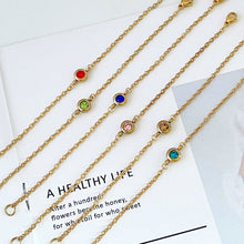 Cable Chain Birthstone Bracelet (July - Dec) Bracelets