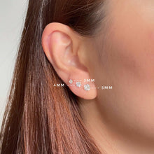 Diamond Barbell Earring - Gold Earrings